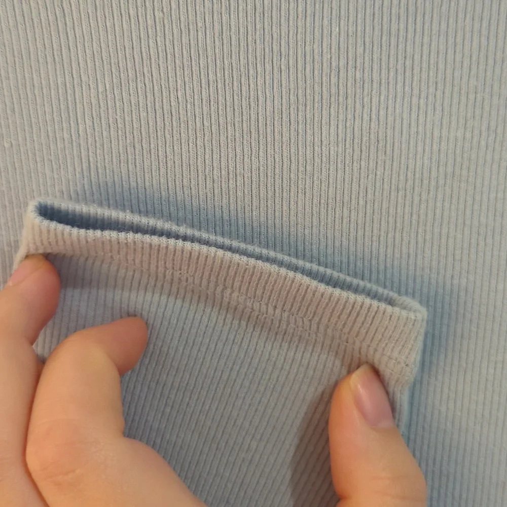 Basic Levi Blue Turtle Neck Ribbed - Picture 4 of 4